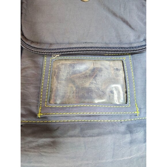 Baggalini Gray Crossbody Bag Multi Pocket & Zip, Adjustable Strap Green Lining - Picture 5 of 7